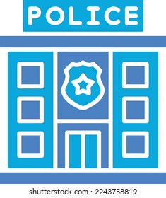 Police Station vector icon. Can be used for printing, mobile and web applications.