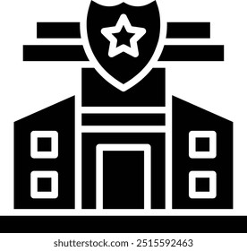 Police Station Vector Icon Design Illustration