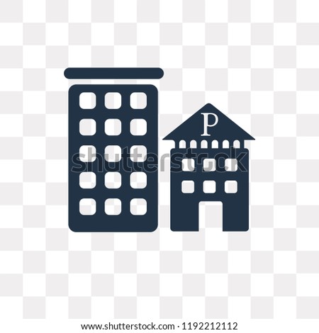 Police Station vector icon isolated on transparent background, Police Station transparency concept can be used web and mobile