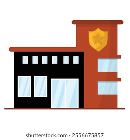 Police Station Vector Illustration - 06