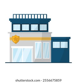 Police Station Vector Illustration - 07