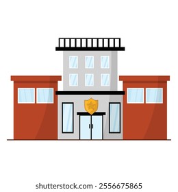 Police Station Vector Illustration - 09