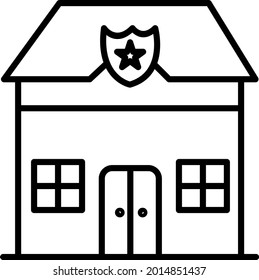 Vektorgrafik-Design der Polizeistation
