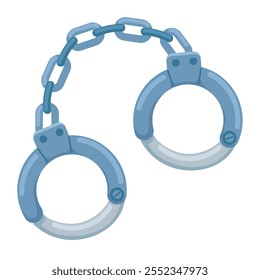 police steel handcuff icon isolated