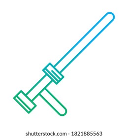 police stick degraded style icon design, Officer cop security law character job person people safety and crime theme Vector illustration