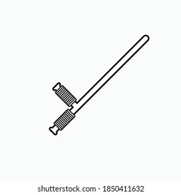 Police Stick Icon. Cops Baton Symbol - Vector, Sign for Design, Presentation, Website or Apps Elements.