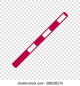 Police stick icon illustration. Vector. Bordo icon on transparent background.