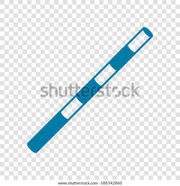 Police stick icon illustration. Vector.\
Cerulean icon on transparent\
background.
