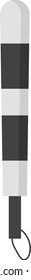 Police stick, illustration, vector on white background.