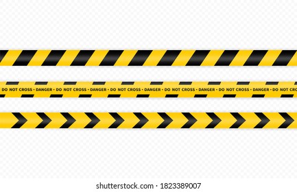 Icono de tira policial. No cruzar. Peligroso. Zona de accidentes. Vector de fondo blanco aislado. EPS 10