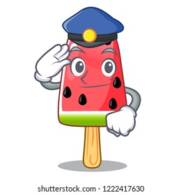 Police summer watermelon the ice shaped cartoon