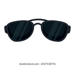 police sunglasses accessory isolated icon