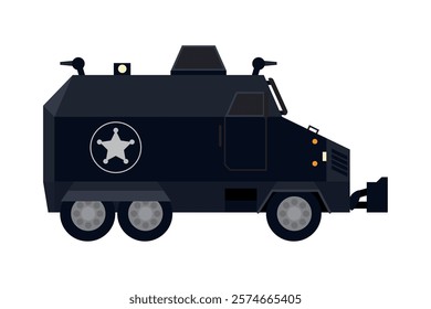 police swat truck icon isolated icon