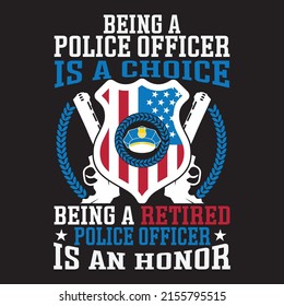 Police T Shirt Design With custom vector