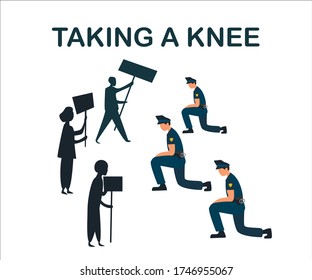 Taking Knee Stock Illustrations Images Vectors Shutterstock