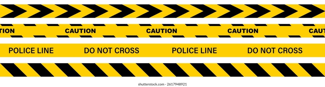 Cinta policial. Vector de cinta de precaución