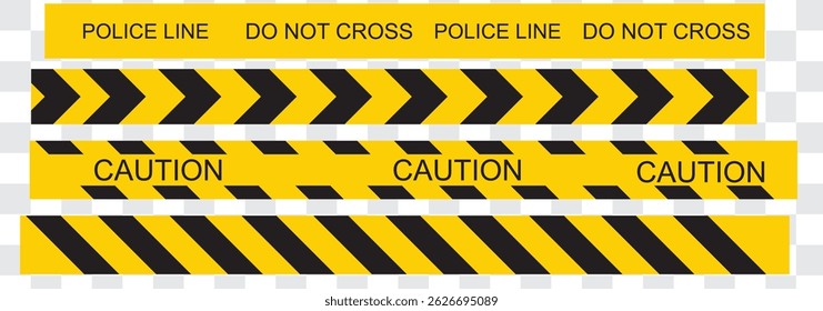 Cinta policial. Vector de cinta de precaución