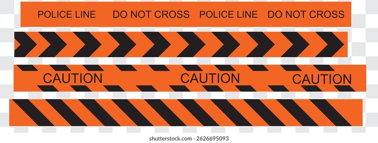 Police tape. Caution tape vector