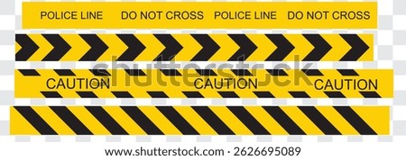 Police tape. Caution tape vector