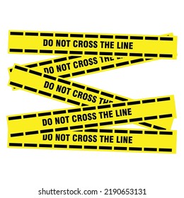 police tape do not cross the line vector design