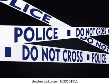 Police tape. vector illustration