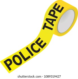 Police tape. vector illustration