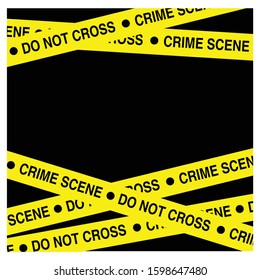 Police Tape Yellow Background Black Inscribed Stock Vector (Royalty ...