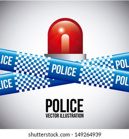 police tapes over gray background vector illustration 