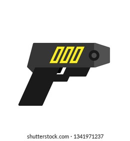 Police taser icon. Clipart image isolated on white background