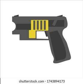 Police Taser Pistol. Illustration For Web And Mobile Design.