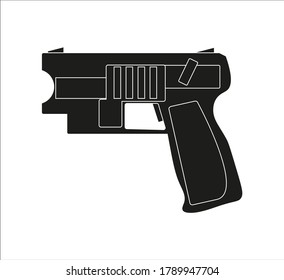 Police Taser Pistol. Illustration For Web And Mobile Design.