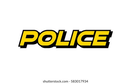 Police text letter logo vector
