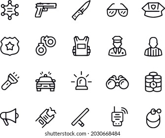 Symbol für die polierte dünne Linie Set Editable Stroke Vektordesign 