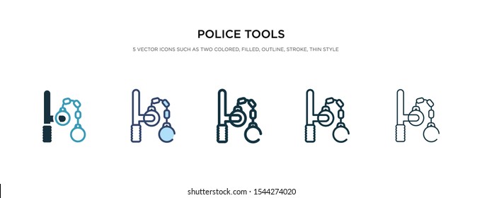 police tools icon in different style vector illustration. two colored and black police tools vector icons designed in filled, outline, line and stroke style can be used for web, mobile, ui