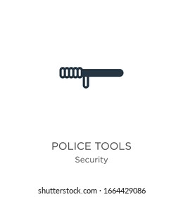 Polizeiwerkzeuge Symbol Vektorillustration. Trendy flache Polizeiwerkzeuge Symbol aus der Sicherheitssammlung einzeln auf weißem Hintergrund. Vektorillustration-Illustration kann für Web- und Mobile-Grafikdesign, Logo, eps10 verwendet werden