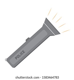 Police torch clip art design vector illustration image