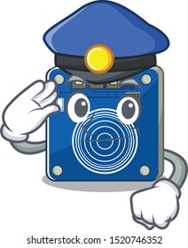 Police touch sensor isolated in the character