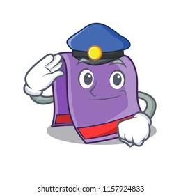 Police towel character cartoon style