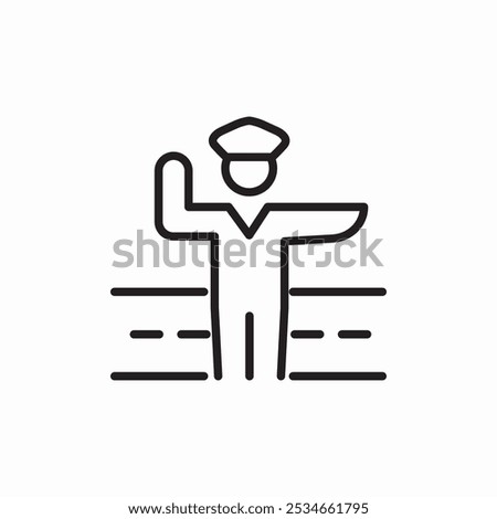 police traffic controller icon sign vector