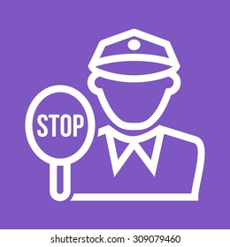 Police, traffic, cop icon vector image. Can also be used for professionals. Suitable for web apps, mobile apps and print media.