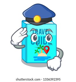 Police travel guide book the shape mascot