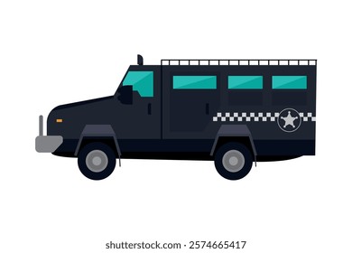 police truck swat transportation isolated icon