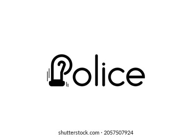 Police typography using boxing shape.