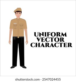 Figura de Vector de personaje de uniforme de policía