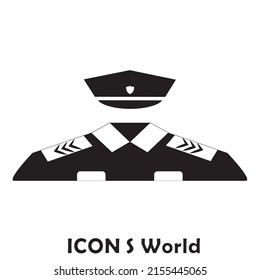 Police uniform icon. Costume icon. Vector illustration eps10.