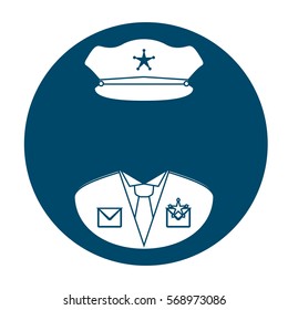 police uniform icon image vector illustration design 