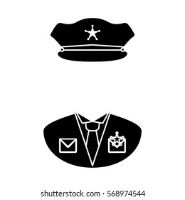 police uniform icon image vector illustration design 