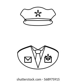 police uniform icon image vector illustration design 