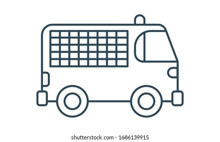 Police van icon vector image. Can be used for website.