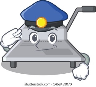 Police vbinding machine isolated in the mascot